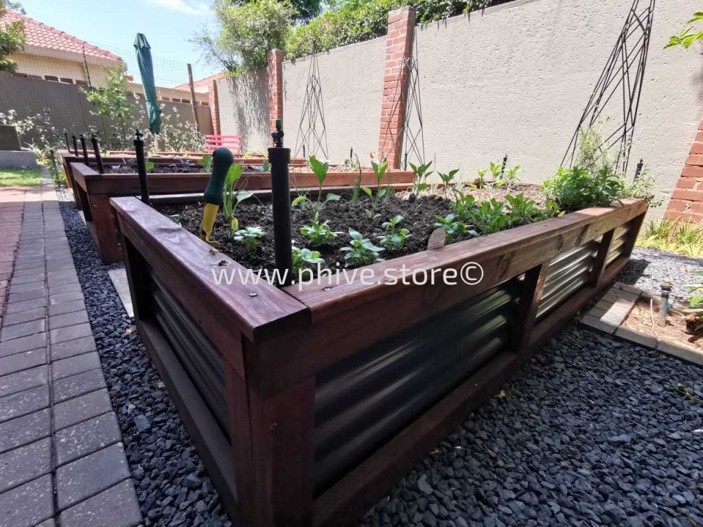 Landscaping with raised garden beds