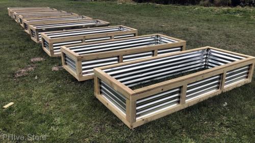 corrugated galvanise raised gardfen beds
