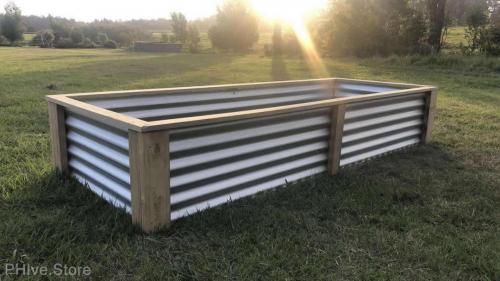 zincalume raised garden beds